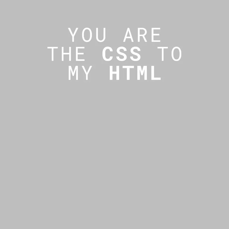 Vous êtes le CSS de mon HTML drôle.