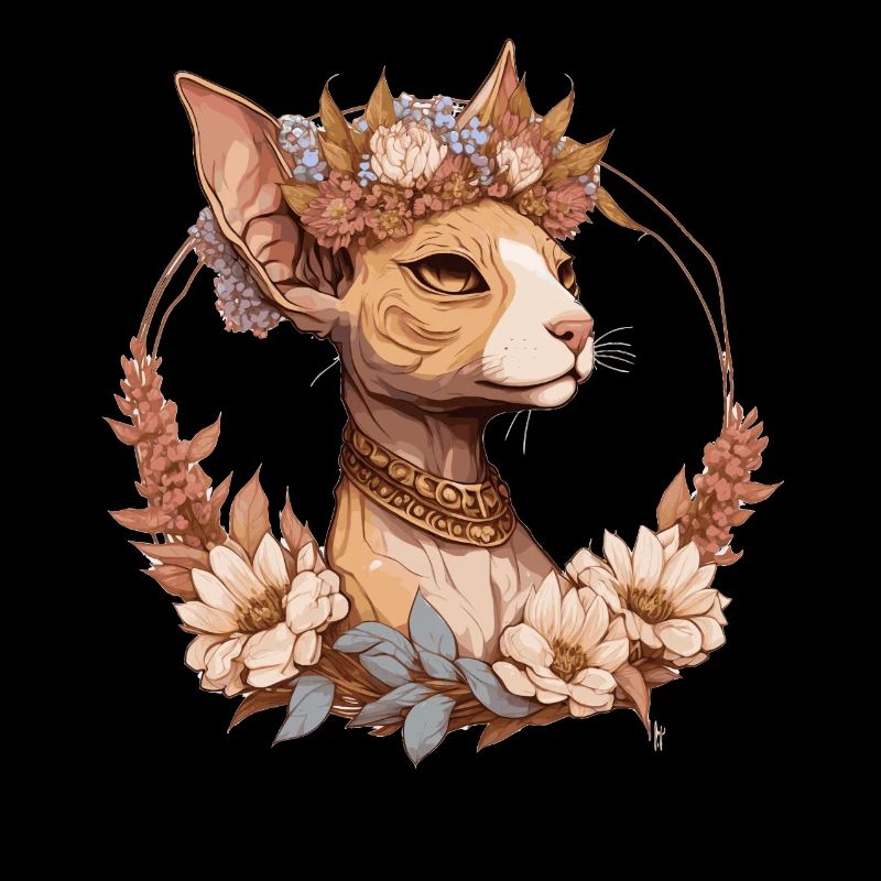 Fleur de chat mignon Sphynx Crown Pet Kitten Floral