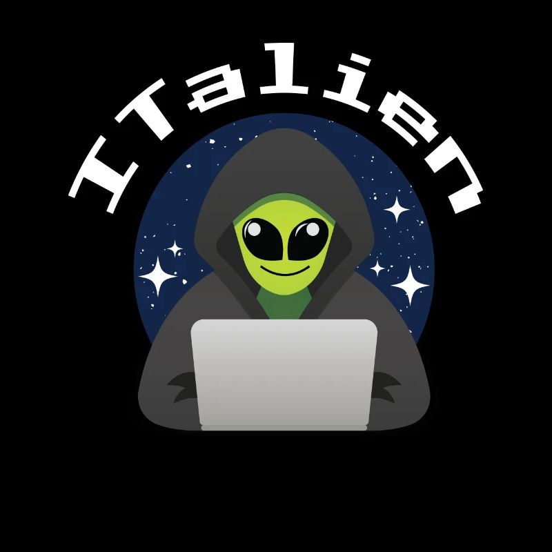 ITalien Alien Informatiker Hacker Coder