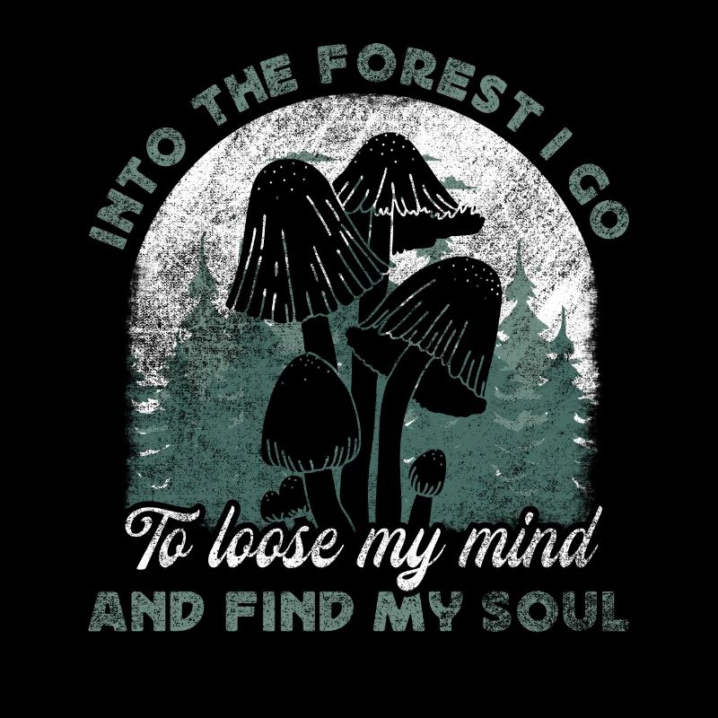 Dans la forêt, je vais chercher des champignons à la chasse aux champignons