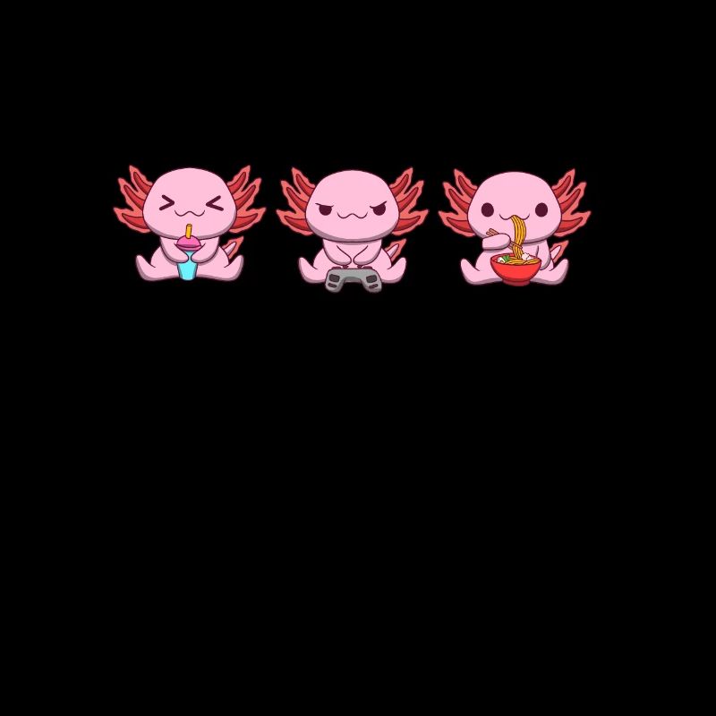 Axolotl Boba Tea Gaming Frame
