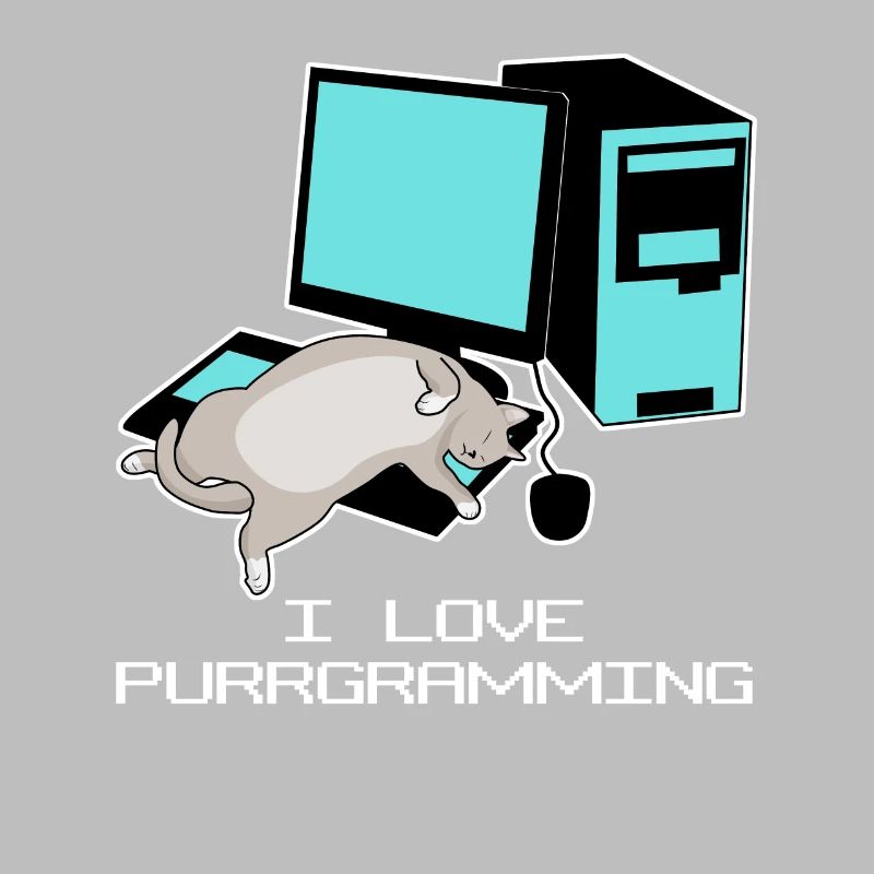 Programmierer Admin Computer Katze