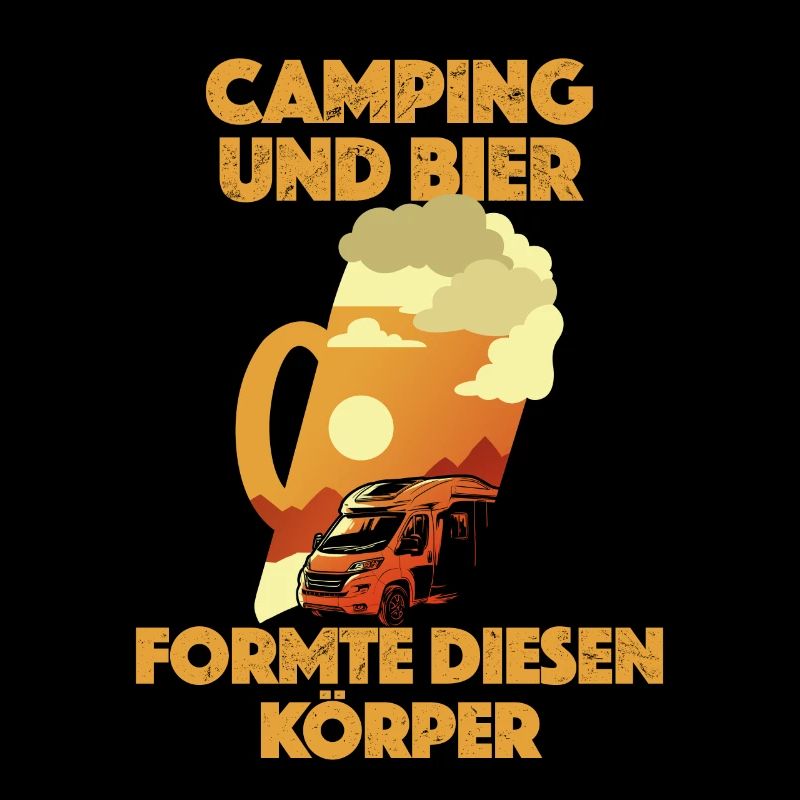 Lustiger Wohnmobil Spruch Camping und Bier