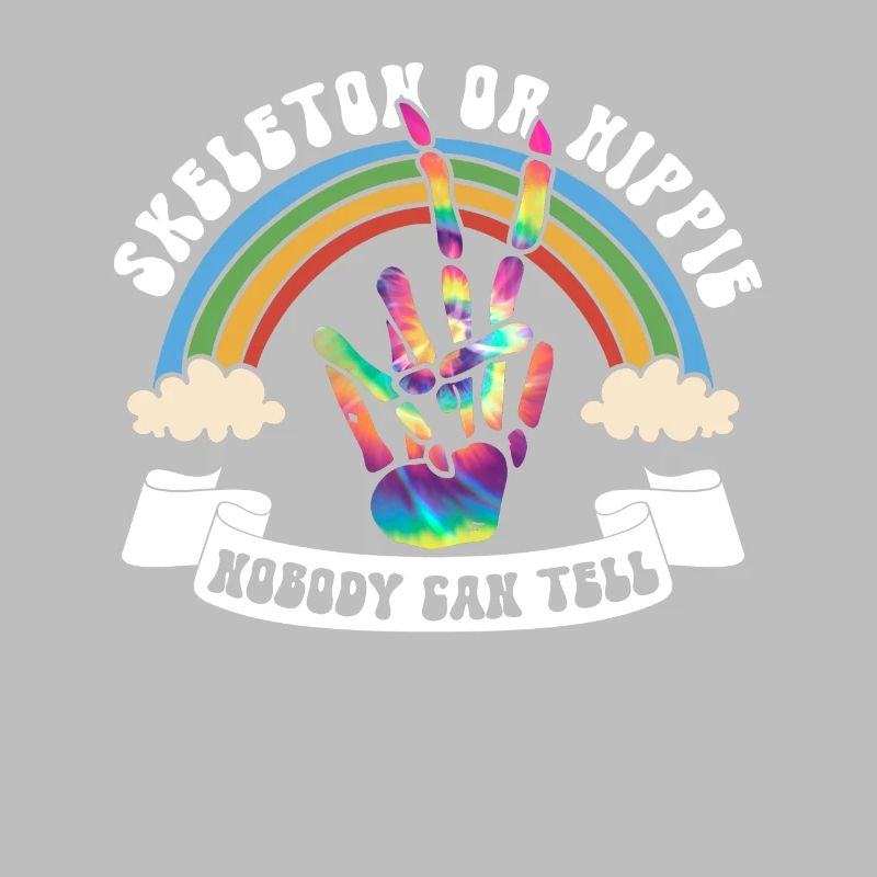 Skelett oder Hippie - Hippie Halloween