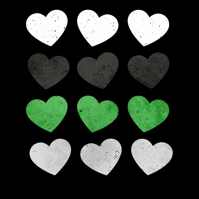 Demiromantic Pride Flag Hearts Subtil LGBTQ