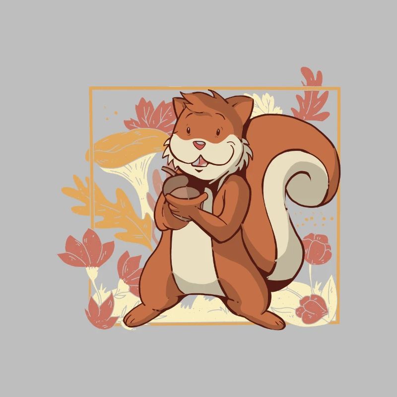 Squirrel Forest Background Nut Eater