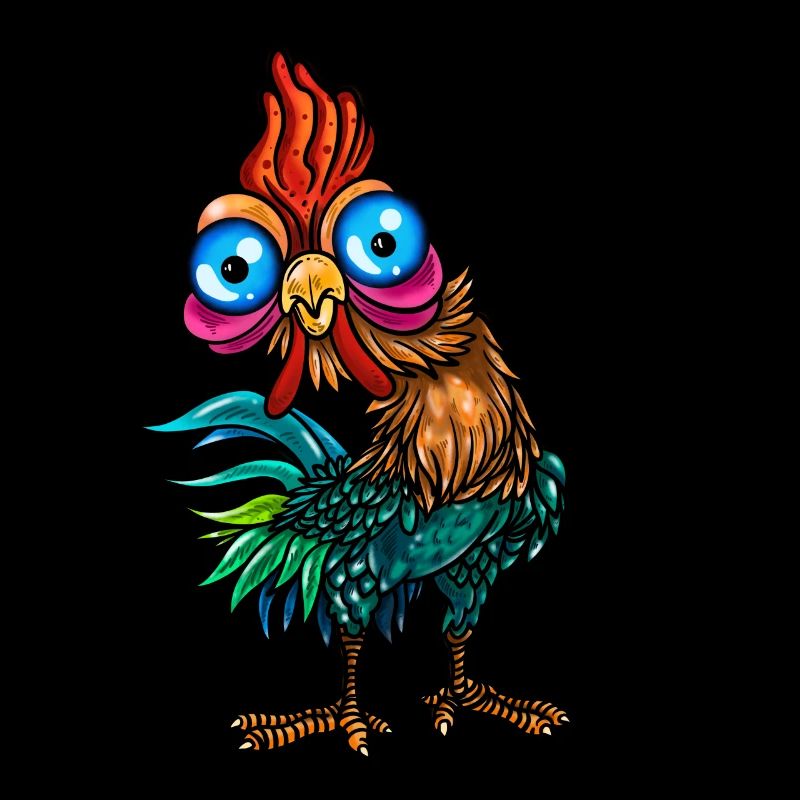 Drôle de poulets de coq Amoureux de l’élevage de poulets