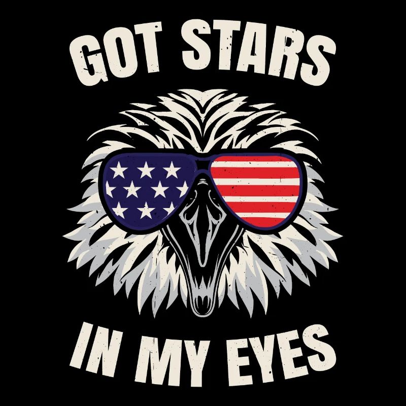 American Flag 4th July Bald Eagle