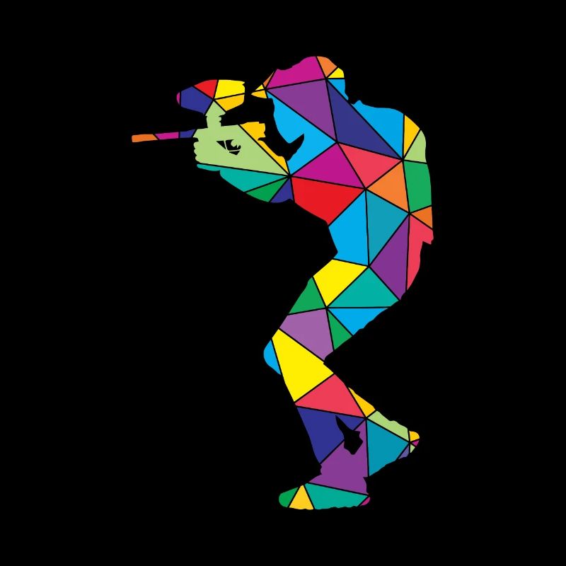 Low Poly Shooting Polygon Paintball