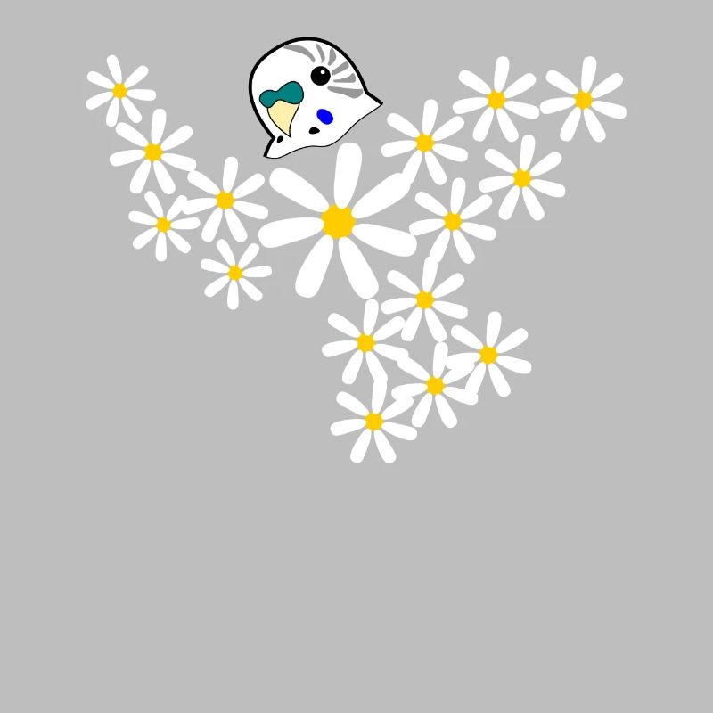 Perruche oiseau faite de fleurs