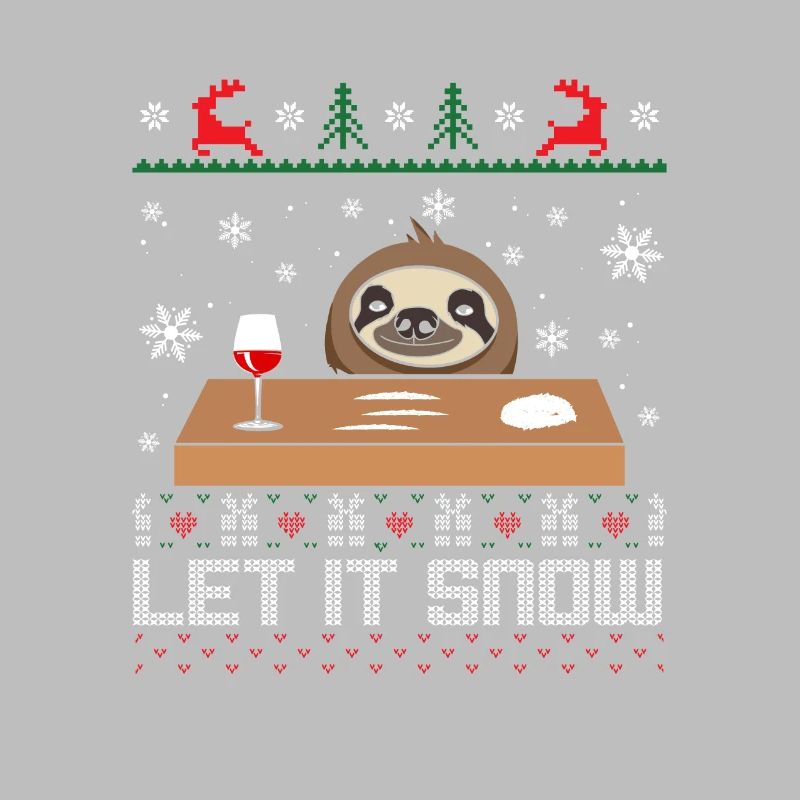 Let It Snow Sloth Pull moche