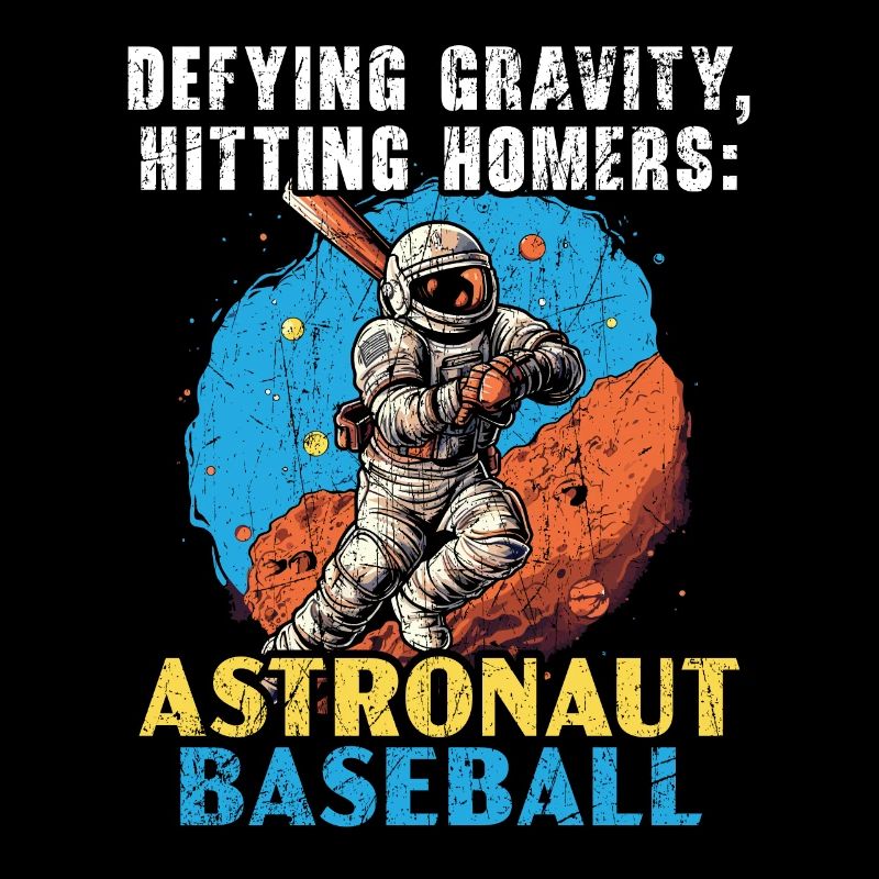 Baseball Astronaut Baseball Player Outerspace
