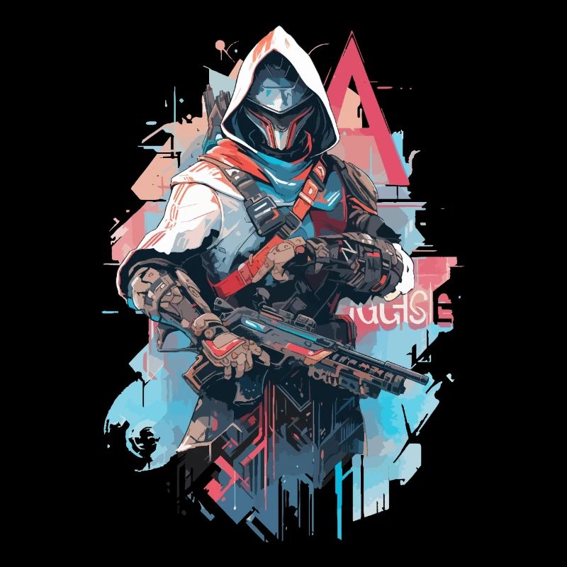 Epic Gamer Cyber Assassin Punk with Armor