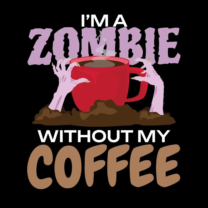 Zombie without Coffee Halloween Monster
