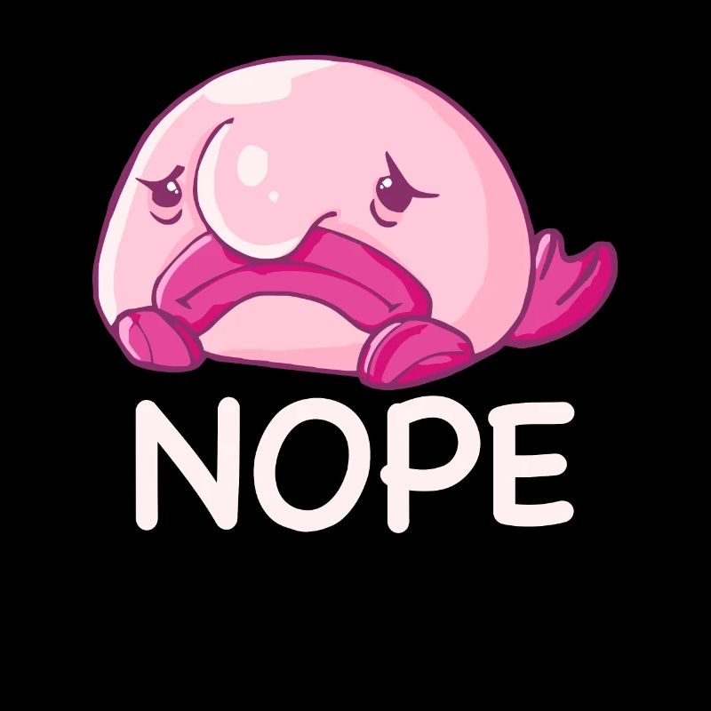 Costume de Blobfish - Visage de poisson Blob laid -