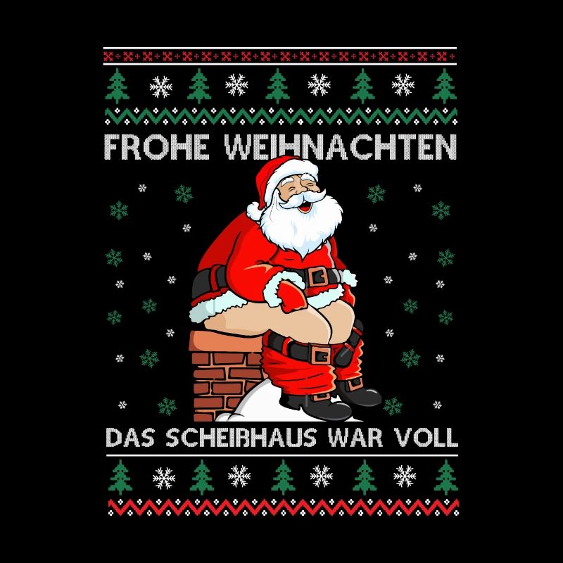 Weihnachtsmann kackt in Kamin