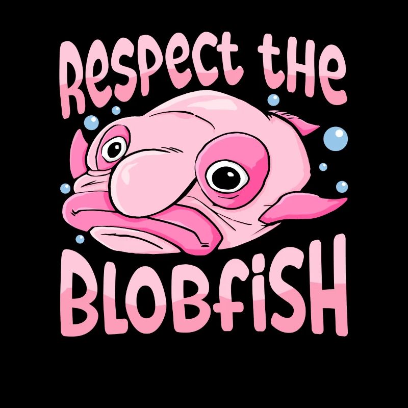 Costume de Blobfish - Visage de poisson Blob laid -