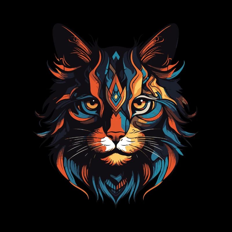 Tête de portrait de chat