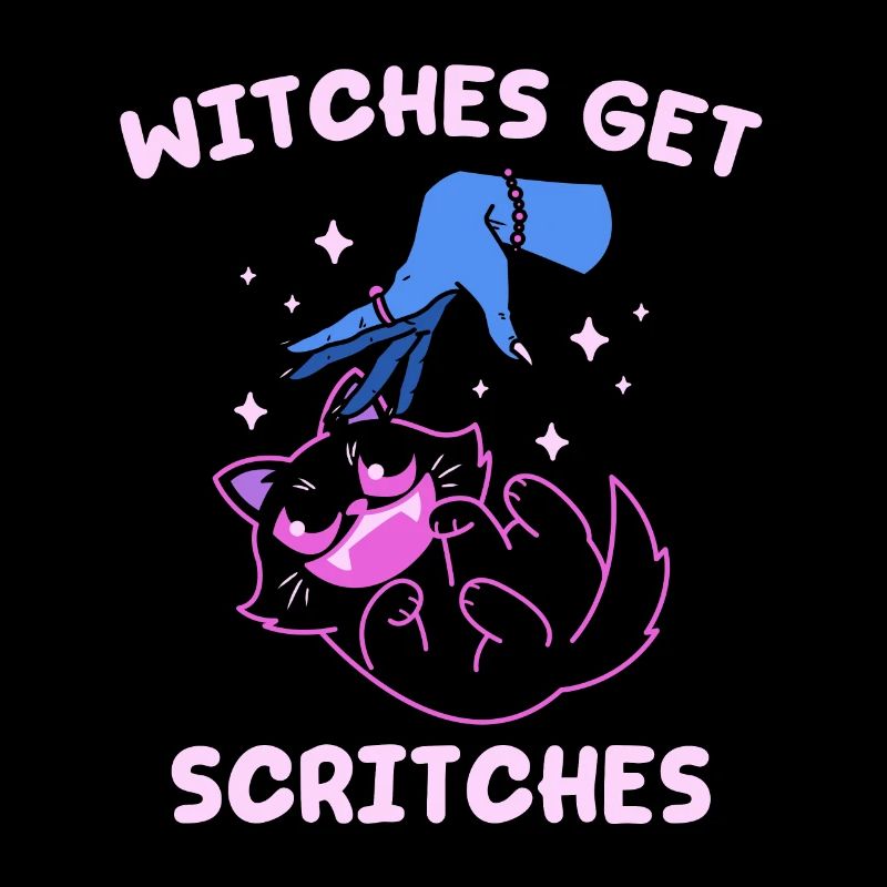 Witches Get Scritches Pastel Goth Cat