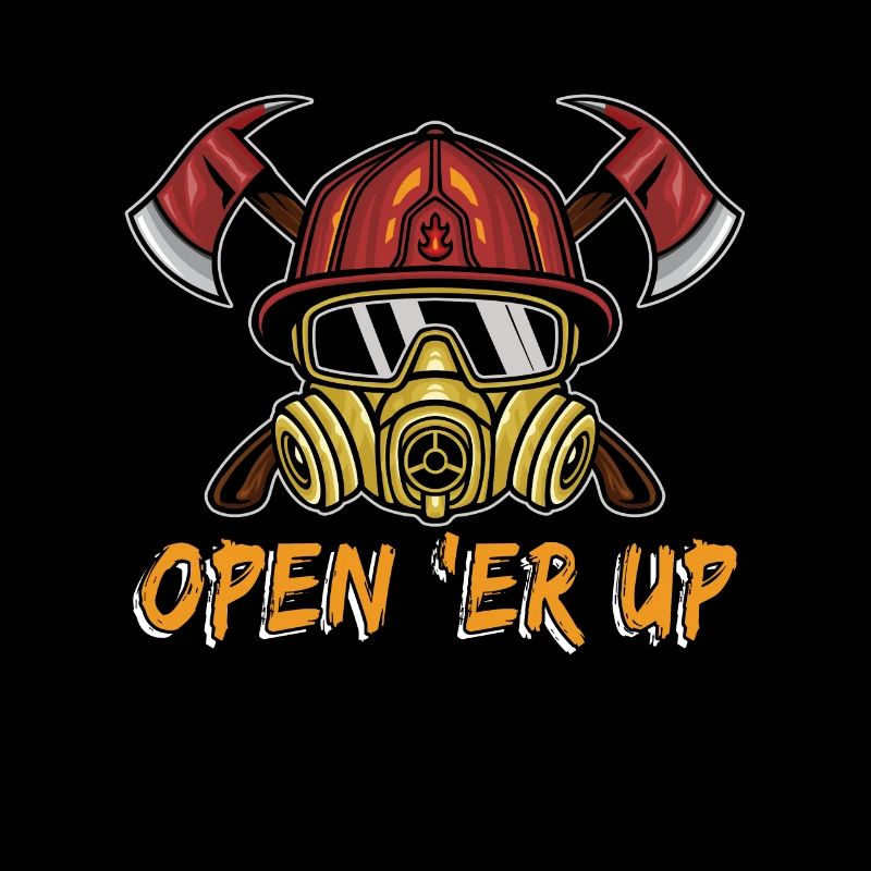 Chief Firefighter Open 'Er Up Fireman Firefighter