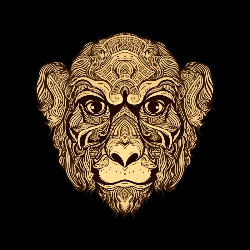 Affe Kopf Tier
