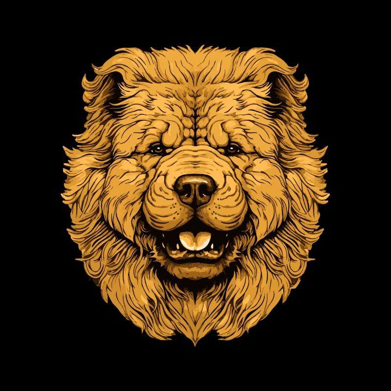 Tête de chien Chow Chow