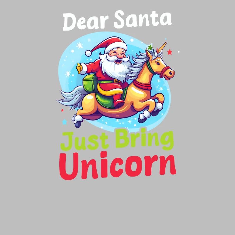 Weihnachten Einhorn Weihnachtsmann Bring einfach Einhorn