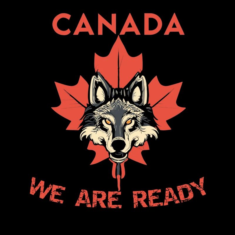 Canada Wolf Maple Leaf