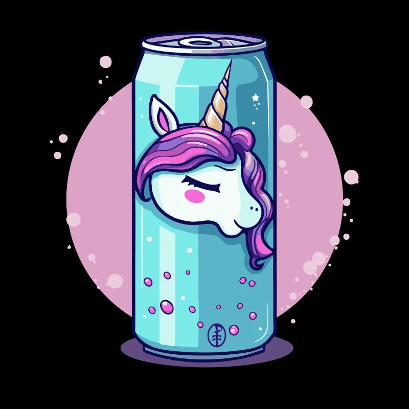 sprudeliger Einhorn Saft aus der Dose