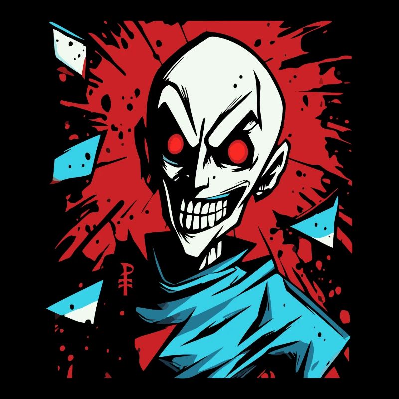Grinning Evil Cartoon Nosferatu Vampire