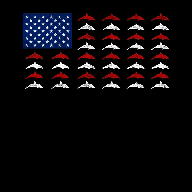 Dolphin American Flag