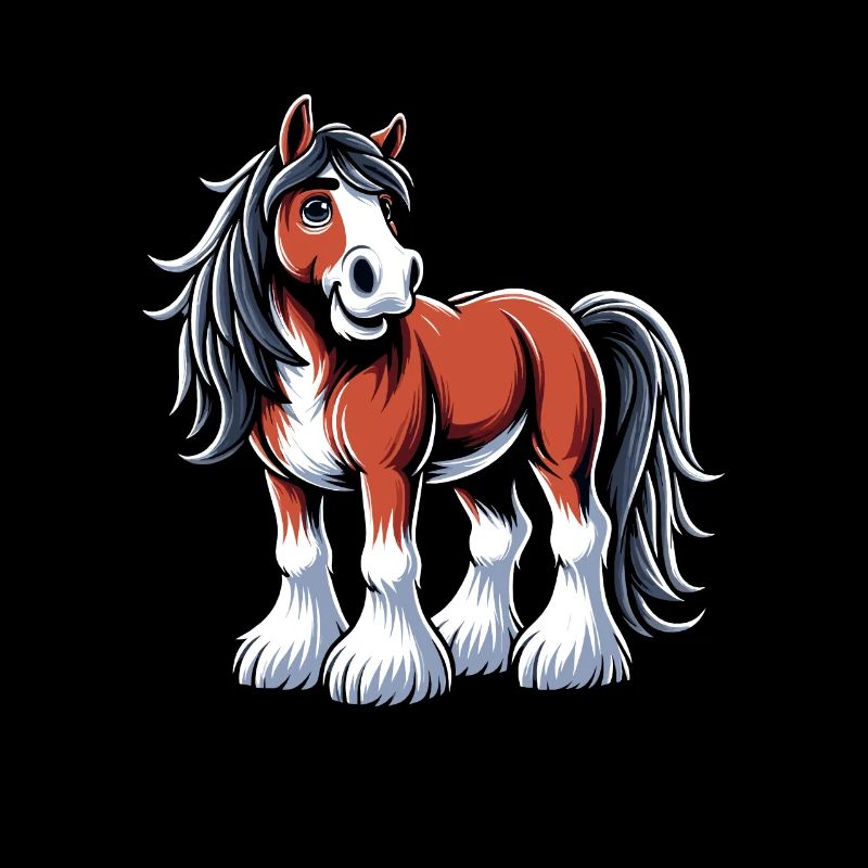 Amateurs de chevaux de trait race de cheval géant Clydesdale