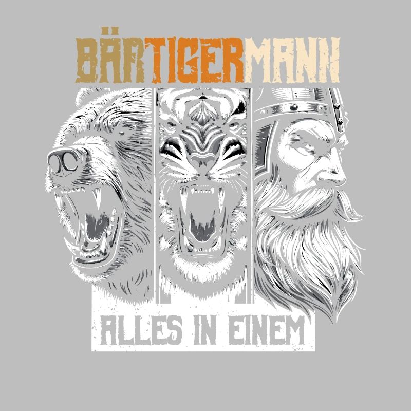Bärtigermann Bär Tiger Mann Geschenk Bart