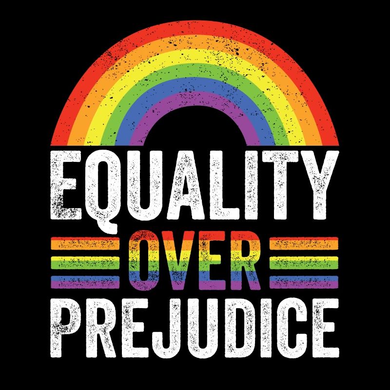 Equality Over Prejudice LGBT Rainbow Love