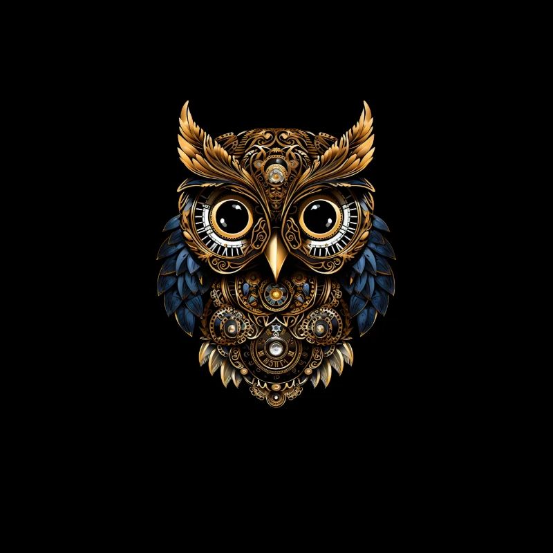 Steampunk-Eulen-Illustration