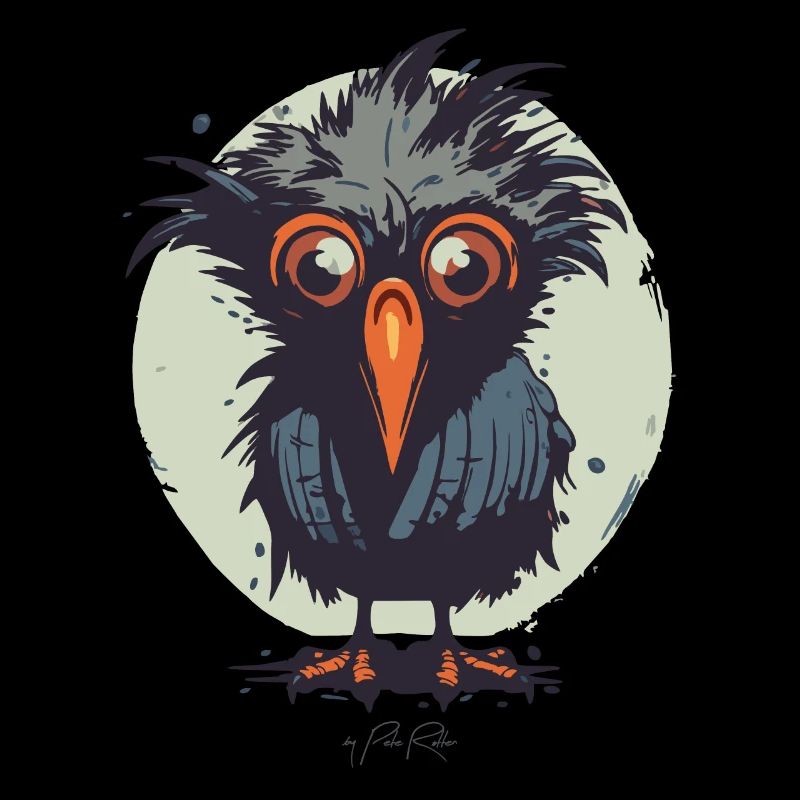 Confus et échevelé petit oiseau mignon