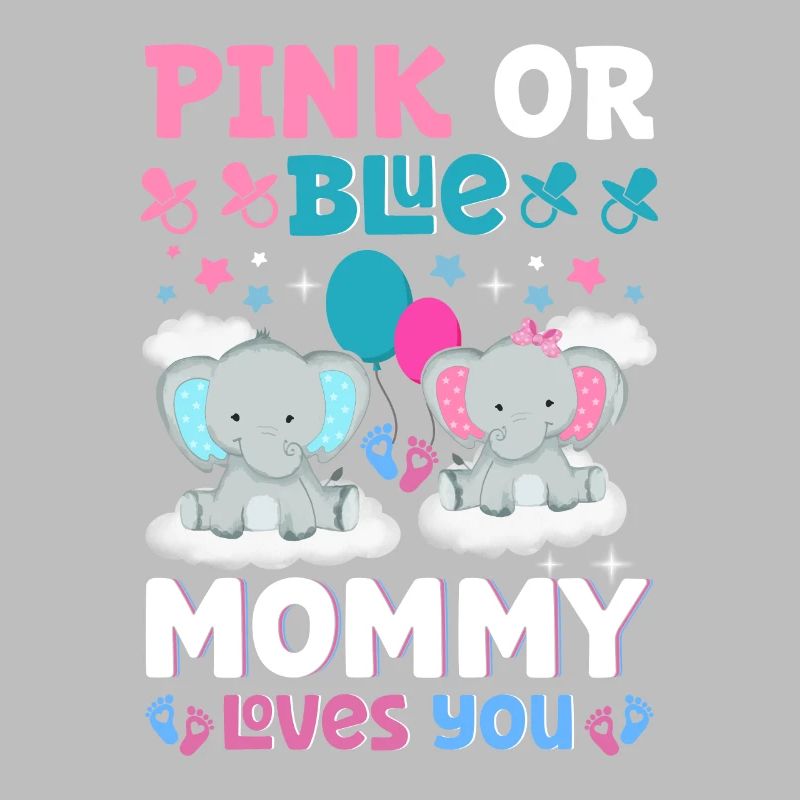 Pink Oder Blue Mama Liebt Dich Geschlecht