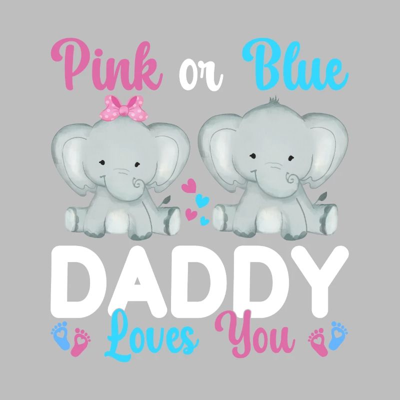 Pink Oder Blue Daddy Liebt Dich Geschlecht