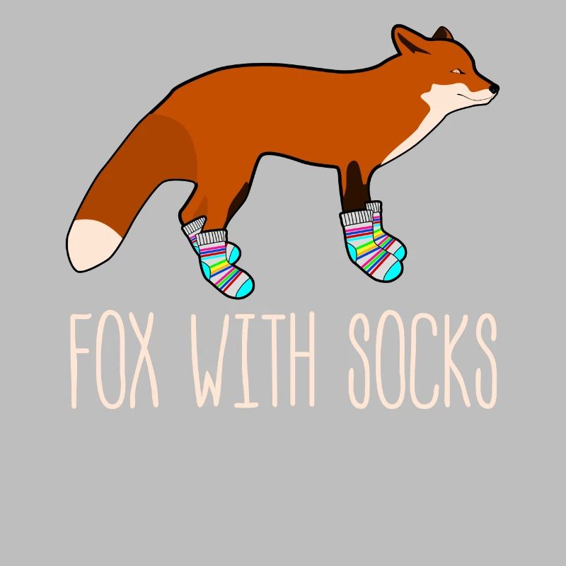 Fox with Winter Socks Sock Wool Socks