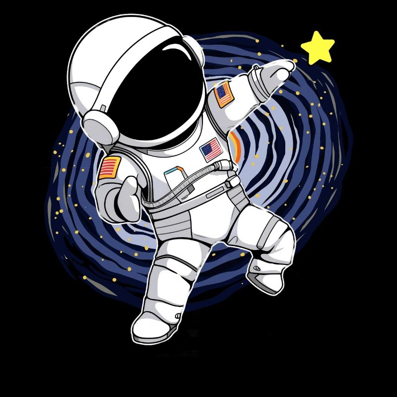 Funny Dabbing Astronaut Outer Space Milky Way Gala