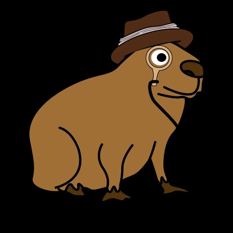 Capybara with Cap Capybaras