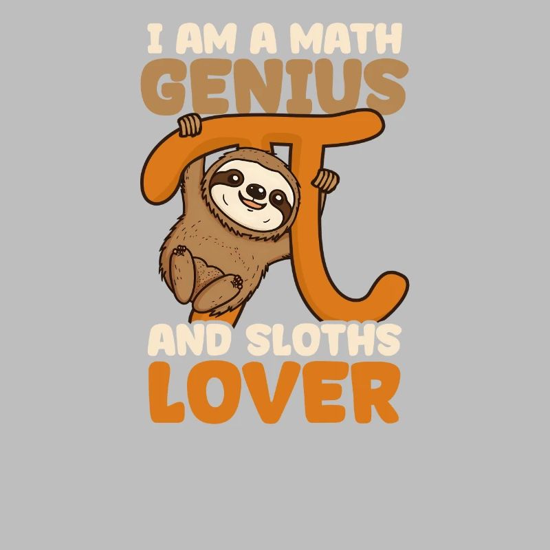 Pi Day Math Genius And Maths Lover Sloth