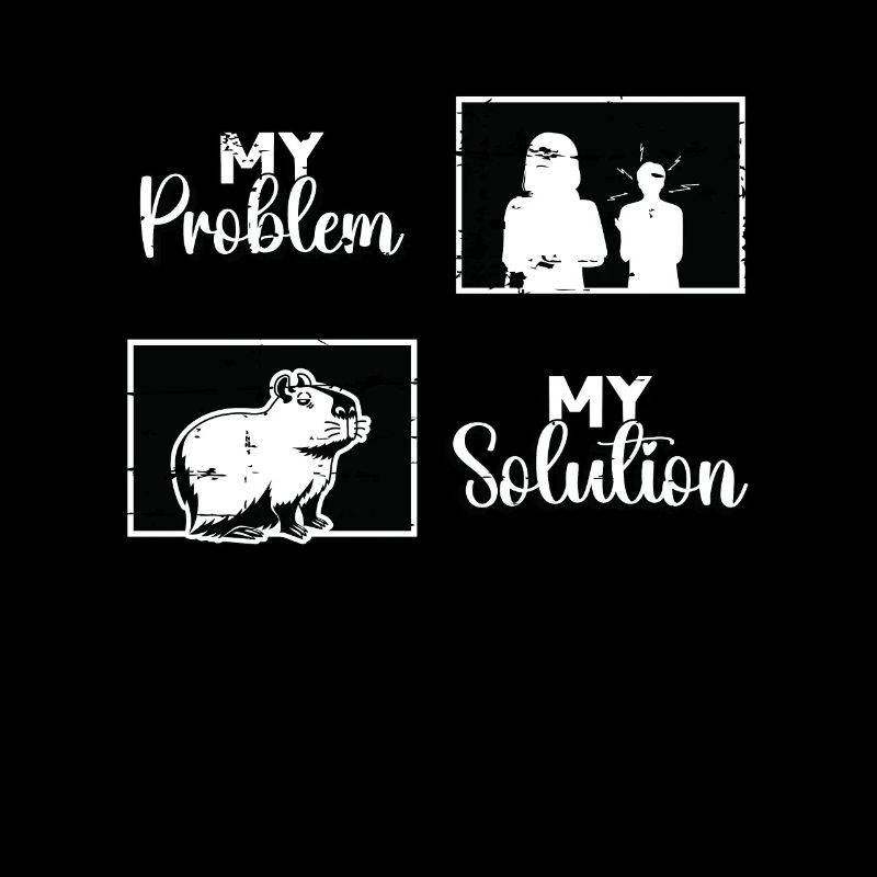 Capybara Lover My Problem My Pictogram Mom Dad
