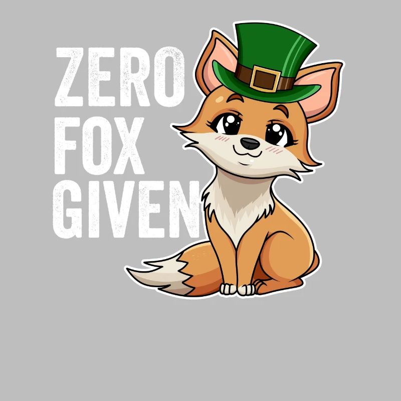 Zero Fox Given Jeu de mots mignon Kawaii Irish Fox