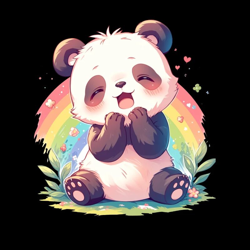 Panda Bear, Rainbow, Japanese Giant Panda