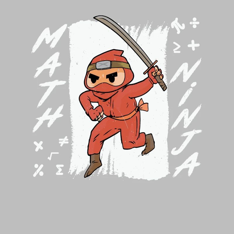 Funny Math Ninja Mathematics Geek Numbers