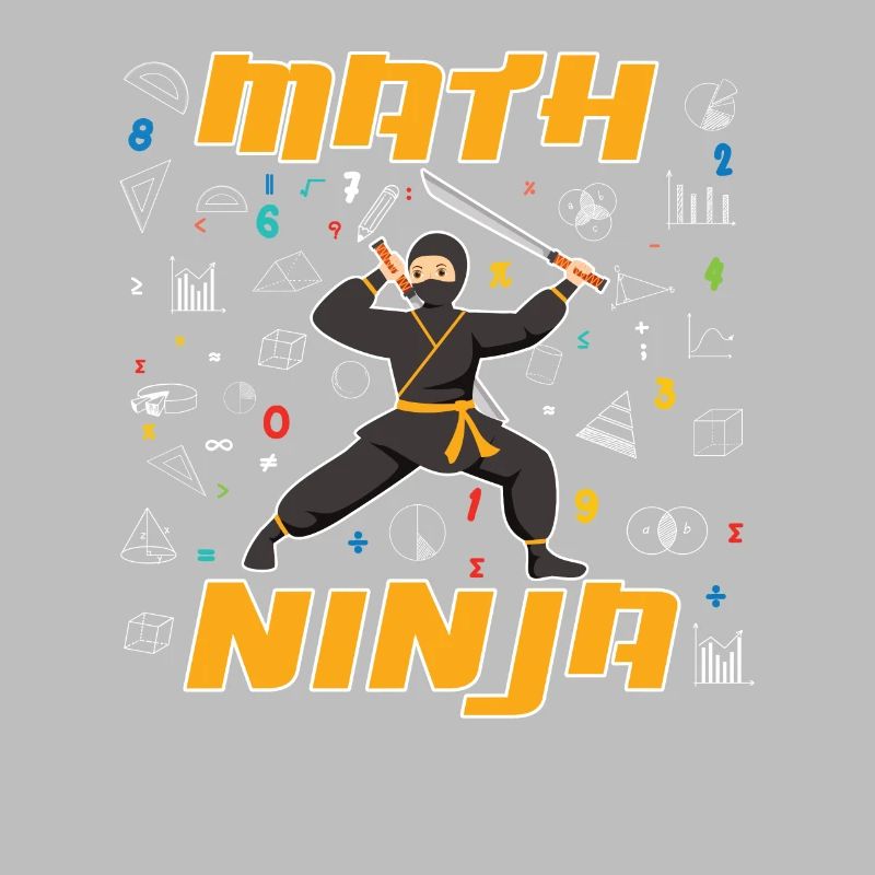 Funny Math Ninja Mathematics Geek Numbers