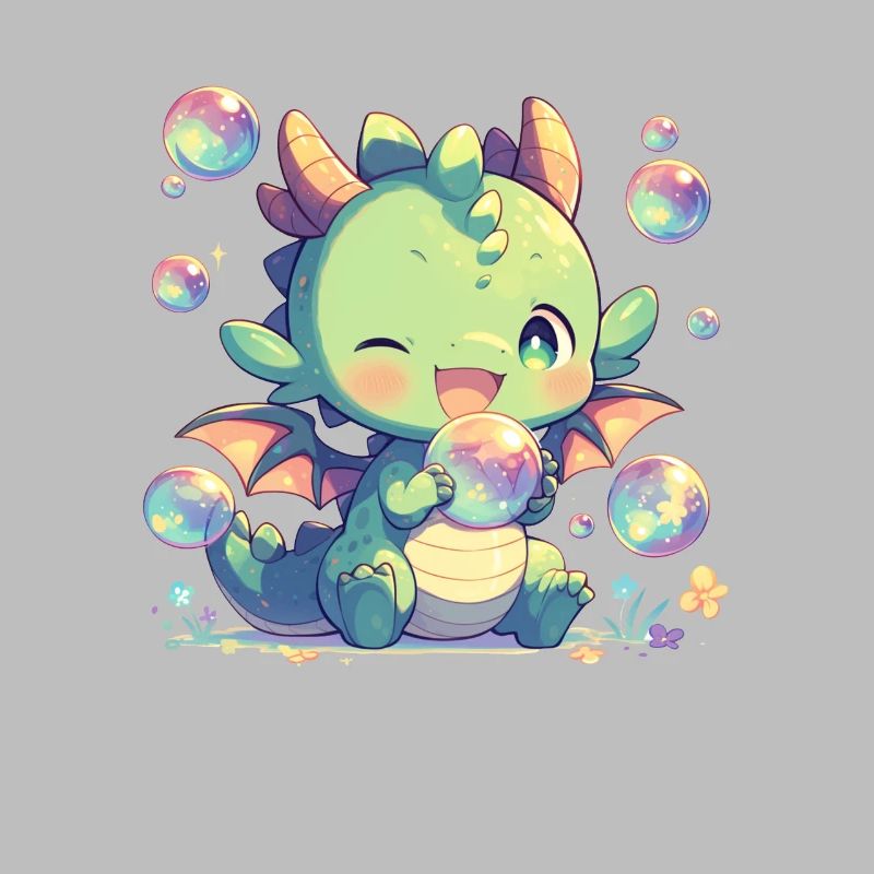 Drache Bubbles Kawaii Drache Kinder