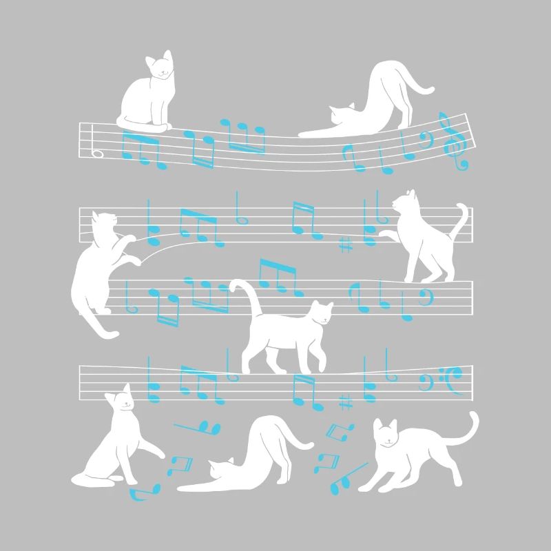 Chats jouant avec un chat de note de musique