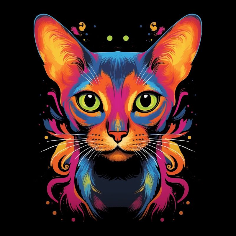 Abessinier Katze Pop Art